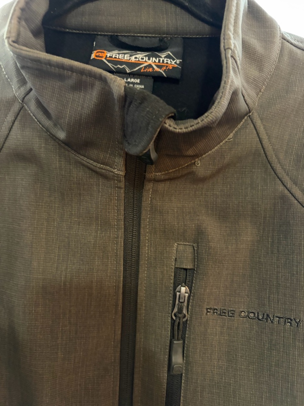 Free Country Softshell Jacket Womens Large Full Zip Outdoor Utility Hiking Coat